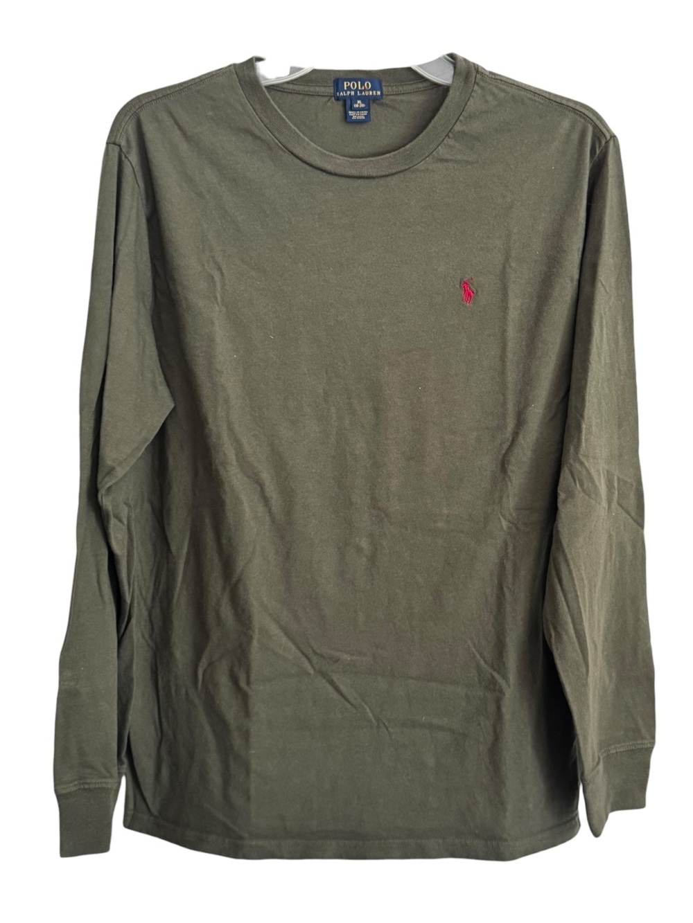 Polo Ralph Lauren Boys XL (18-20) Cotton Jersey Dark Olive Long-Sleeve T-Shirt